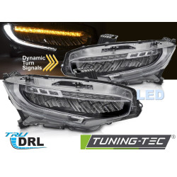 TUNING-TEC LED фарове (Full LED) за HONDA CIVIC X 16-21 (LED, без хомологация), черен, V1