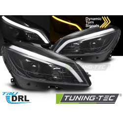 TUNING-TEC фарове (Tube Light, DRL, SEQ) за MERCEDES W204 11-14 (H9), гланц черен