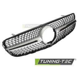 TUNING-TEC решетка (Diamond) за MERCEDES GLC W253 15-18 HOLE (с отвор за камера), сребърен хром