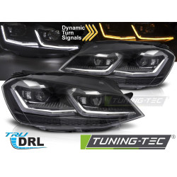 LED фарове с последователни дневни светлини за VW GOLF VII 13-17 (Сребристо)