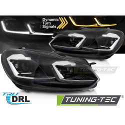 Фарове за VW GOLF VI 08-12 (СРЕБЪРНА ЛИНИЯ LED SEQ DRL)