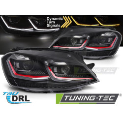 TUNING-TEC LED фарове (DRL, SEQ) за VW GOLF VII 13-17 (H7), червен