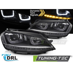TUNING-TEC фарове (DRL, SEQ) за VW GOLF VII 13-17 (H7, без хомологация), сребърен, V1