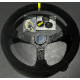 Волани 3 spoke steering wheel RACES Laser, 350mm, suede, 90mm offset, black/yellow | race-shop.bg