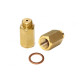 New Lambda (o2) Probe spacer adapter (emulator) straight, brass, 3 mm bore | race-shop.bg