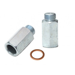 Lambda (o2) Probe spacer adapter (emulator) straight, galvanised steel, 2 mm bore