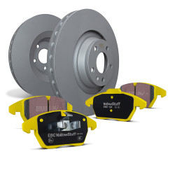 Заден комплект EBC PD03KR863 - Спирачни дискове Premium OE + накладки Yellowstuff