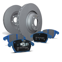 Преден комплект EBC PD04KF313 - Спирачни дискове Premium OE + накладки Bluestuff