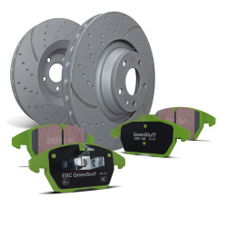 Преден комплект EBC PD11KF1265 - Спирачни дискове Turbo Grooved + накладки Greenstuff