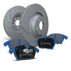 Заден комплект EBC PD14KR617 - Спирачни дискове Turbo Grooved + накладки Bluestuff