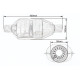 резонатори Универсален резонатор AWG - плосък 55 mm | race-shop.bg