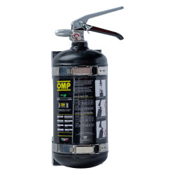 OMP CB0-0325 Ръчен пожарогасител Ecolife Plus Steel 2.4 кг с FIA сертификат, черен