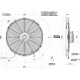 Вентилатори 24V Универсален електрически вентилатор SPAL 385мм - всмукващ , 24V | race-shop.bg