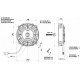 Вентилатори 12V Универсален електрически вентилатор SPAL 167мм - издуващ, 12V | race-shop.bg