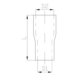 Силиконова редукция права - 57мм (2,25") до 76мм (3")