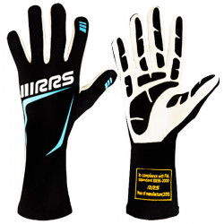 Състезателни ръкавици RRS Grip 3 с FIA (вътрешни шевове) син/ черен