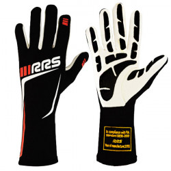 Състезателни ръкавици RRS Grip 3 с FIA (вътрешни шевове) червен / черен