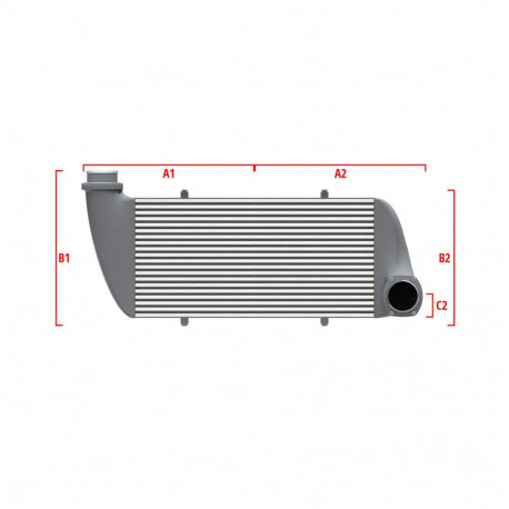 По мярка Performance custom intercooler Wagner по мярка 600мм x 300мм x 90мм | race-shop.bg