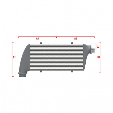 По мярка Performance custom intercooler Wagner по мярка 650мм x 400мм x 100мм | race-shop.bg