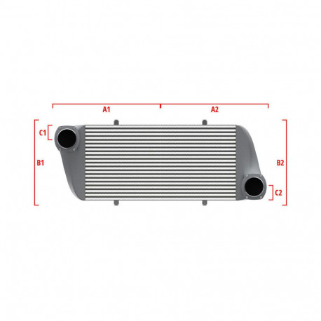 По мярка Competition custom intercooler Wagner по мярка 600мм x 300мм x 90мм | race-shop.bg