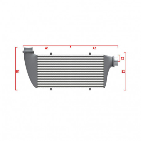 По мярка Competition custom intercooler Wagner по мярка 500мм x 400мм x 100мм | race-shop.bg