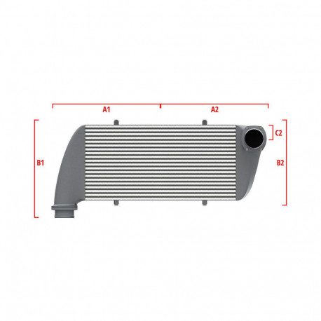 По мярка Competition custom intercooler Wagner по мярка 550мм x 400мм x 100мм | race-shop.bg