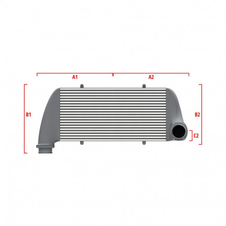 По мярка Competition custom intercooler Wagner по мярка 700мм x 205мм x 80мм | race-shop.bg