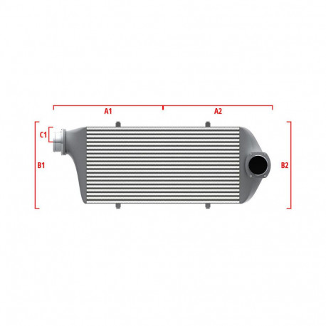 По мярка Performance custom intercooler Wagner по мярка 600мм x 205мм x 80мм | race-shop.bg