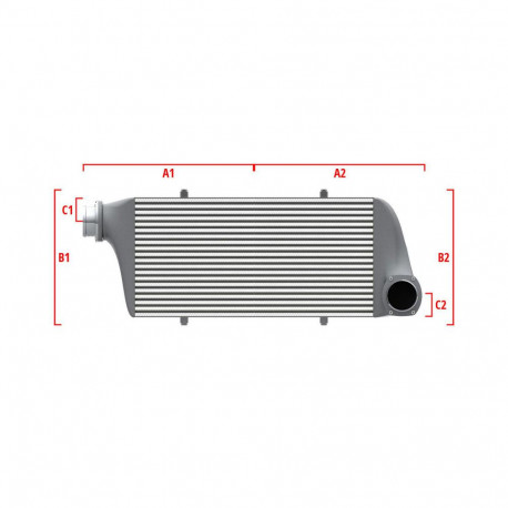 По мярка Competition custom intercooler Wagner по мярка 500мм x 205мм x 80мм | race-shop.bg