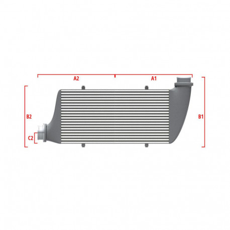 По мярка Performance custom intercooler Wagner по мярка 500мм x 400мм x 100мм | race-shop.bg