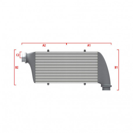 По мярка Competition custom intercooler Wagner по мярка 500мм x 205мм x 80мм | race-shop.bg