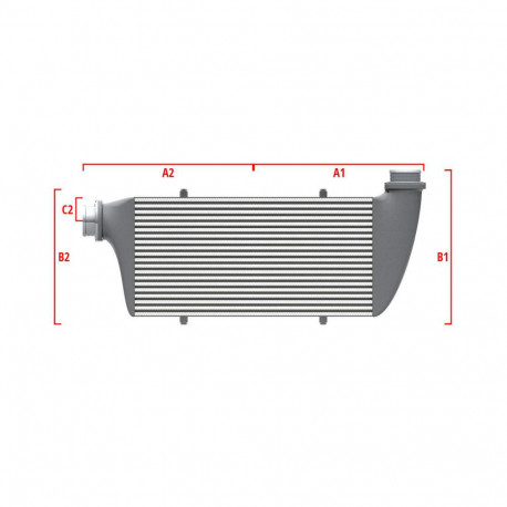 По мярка Competition custom intercooler Wagner по мярка 600мм x 205мм x 80мм | race-shop.bg