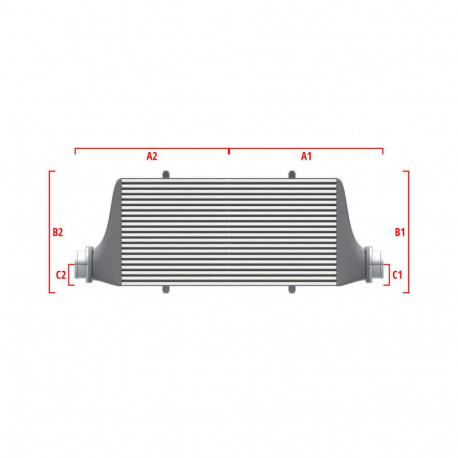 По мярка Performance custom intercooler Wagner по мярка 600мм x 205мм x 80мм | race-shop.bg