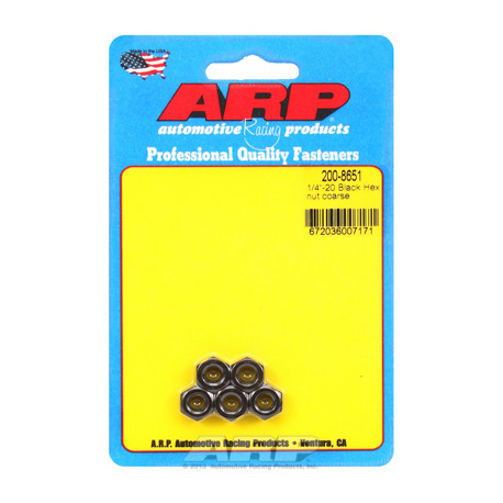 ARP Болтове "1/4""-28 черна hex комплект гайки " (5бр ) | race-shop.bg