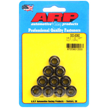 ARP Болтове ARP гайки (12-стенна глава), M8×1.00, 10 бр. | race-shop.bg