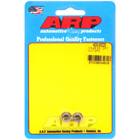 ARP Болтове ARP гайки (неръждаеми, 12-стенна глава), 1/4-28, 2 бр. | race-shop.bg