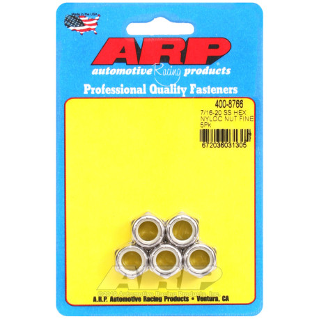 ARP Болтове ARP гайки (неръждаеми, шестостенна глава), 7/16-20, 5 бр., V2 | race-shop.bg