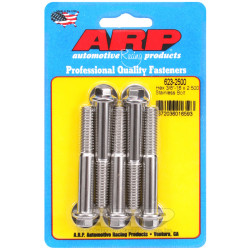 ARP болтове (неръждаеми, шестостенна глава), 3/8-16 × 63,5 mm, 5 бр.
