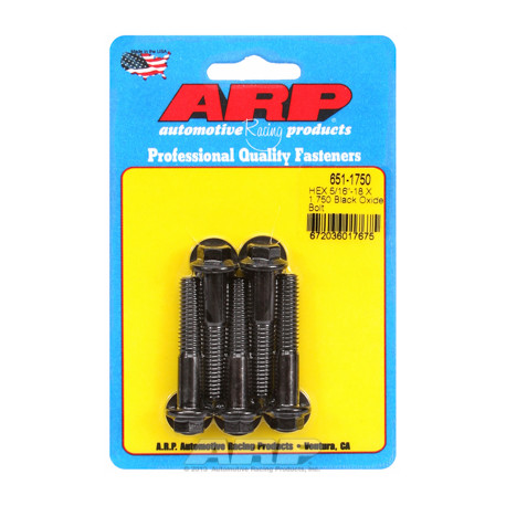 ARP Болтове "5/16""-18 X 1.750 hex черни оксидни болтове " (5бр ) | race-shop.bg