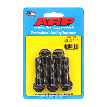 ARP Болтове ARP "7/16""-14 X 1.750 hex 1/2 черни оксидни болтове " | race-shop.bg