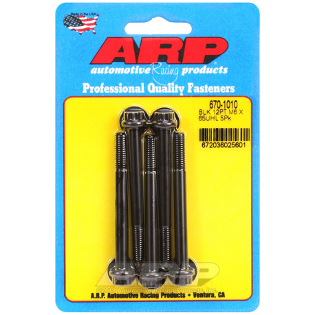 ARP Болтове ARP болтове (12-стенна глава, черни), M6×1.00 × 65 mm, 5 бр. | race-shop.bg