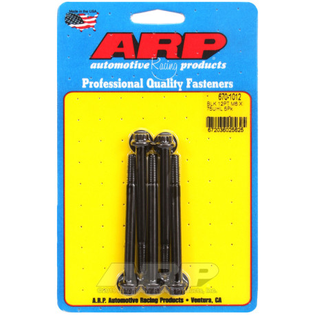 ARP Болтове ARP болтове (12-стенна глава, черни), M6×1.00 × 75 mm, 5 бр. | race-shop.bg