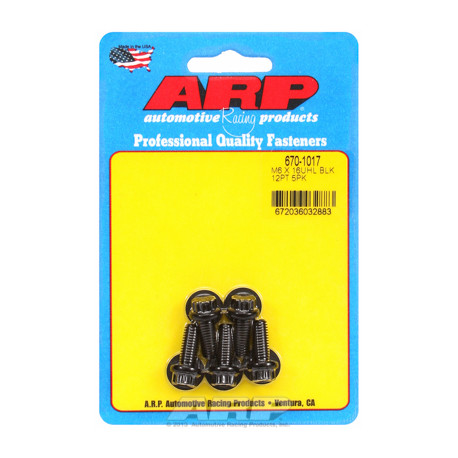 ARP Болтове ARP M6 x 1.00 x 16 12pt Черен Оксид болтове (5бр ) | race-shop.bg