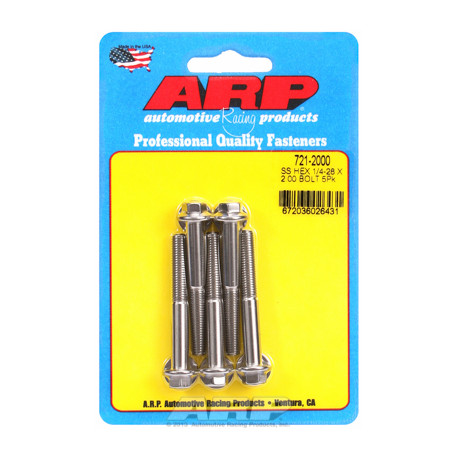 ARP Болтове "1/4""-28 x 2.000 hex SS болтове " (5бр ) | race-shop.bg
