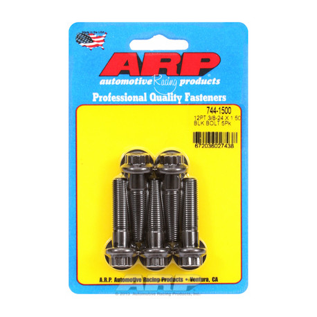 ARP Болтове "3/8""-24 x 1.500 12pt 7/16 черни оксидни болтове "5бр | race-shop.bg