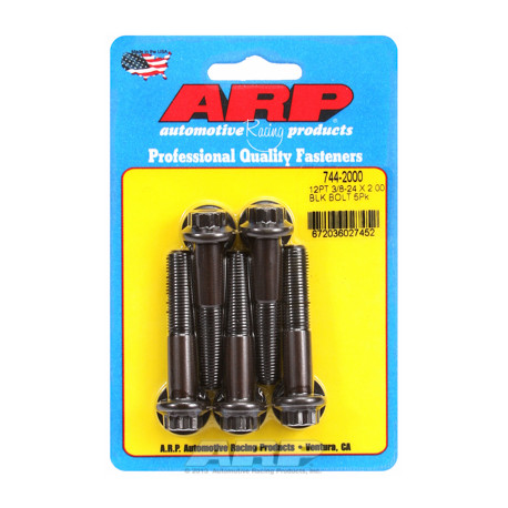 ARP Болтове "3/8""-24 x 2.000 12pt 7/16 черни оксидни болтове "5бр | race-shop.bg