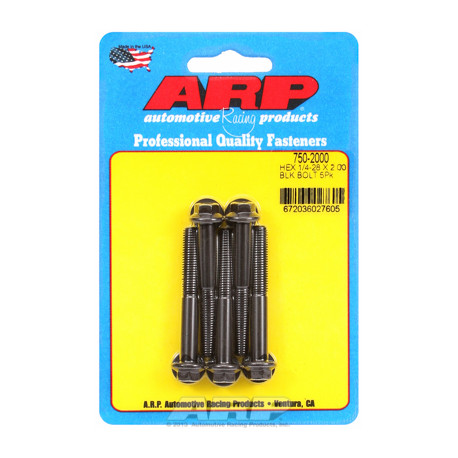 ARP Болтове "1/4""-28 x 2.000 hex черни оксидни болтове " (5бр ) | race-shop.bg