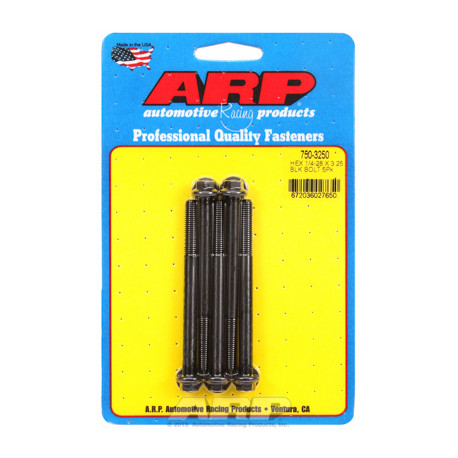 ARP Болтове "1/4""-28 x 3.250 hex черни оксидни болтове " (5бр ) | race-shop.bg