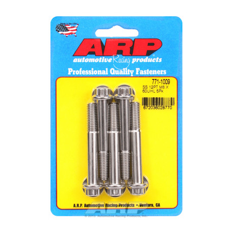 ARP Болтове M8 x 1.25 x 60 12pt SS болтове (5бр ) | race-shop.bg