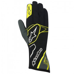 Alpinestars Tech 1 K gloves, black-white-yellow